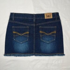 y2k 2000s deadstock denim blue wash mini skirt
